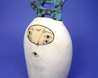 Handgemaakte keramische sculptuur - "Lady Tatum" Spirituele woondecoratie