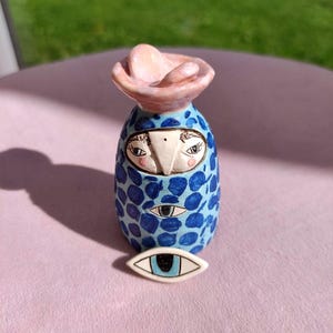 Incense stick holder &quot;Lotus Goddess&quot; / altar, magical, ceramic art, home decor, handmade, incense holder, spiritual ceramics, fairy tail