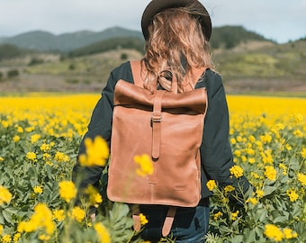 OPENING SALE   Leather Backpack Burgundy Brown
