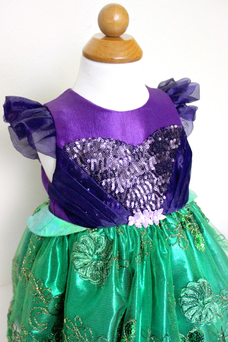 Toddler Girls Mermaid Princess Costume Dress Sz 12 months Handmade Ready to Ship