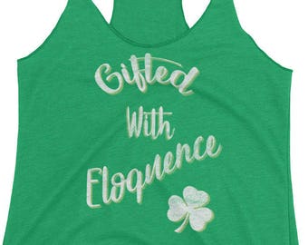 St. Patricks Tag Shamrock Frauen Shirt Pub kriechen Racerback Tank Training Tank Top irischen Kleeblatt Spielereien Glück Fitness Shirt Fun Run