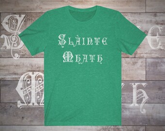 Slainte Mhath Good Health Unisex Jersey Kurzärmeliges T-Shirt St Patricks Day Cheers Vintage Washed Worn Grafik Gaelic Celtic Irish Pub