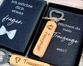 Elegant bottle opener for best men - An unforgettable moment in a stylish gift box! Will you be my best man?