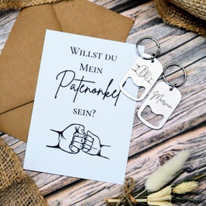 Vuoi essere il mio padrino? Regalo con apribottiglie inciso e biglietto | personalizzato con incisione desiderata