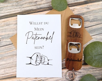Kit Presente Padrinho: Abridor de Garrafas Gravado e Cartão Carinhoso – Presente Personalizado para o Padrinho