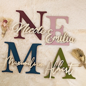 Letrero de puerta personalizado para habitación infantil: placa de madera con nombre, decoración de pared y letras de puerta con nombre