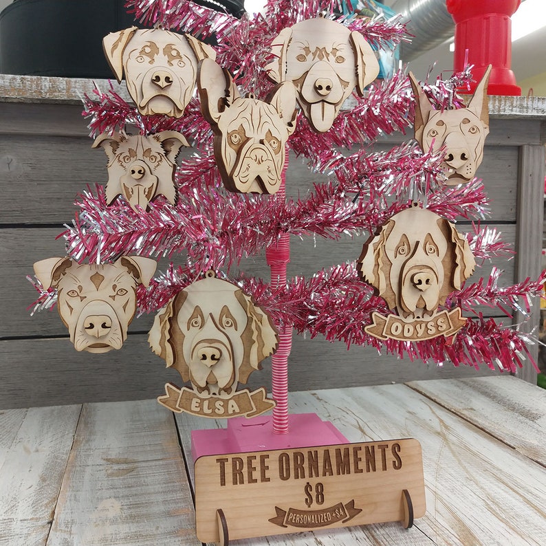 Border Collie Dog laser cut and engraved wood Magnet