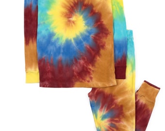 Tie Dye Boy Pajamas - Girls Tie Dye Pajamas - Matching Family Pajama - Kids Tie Dye Pajama - CPSC Compliant