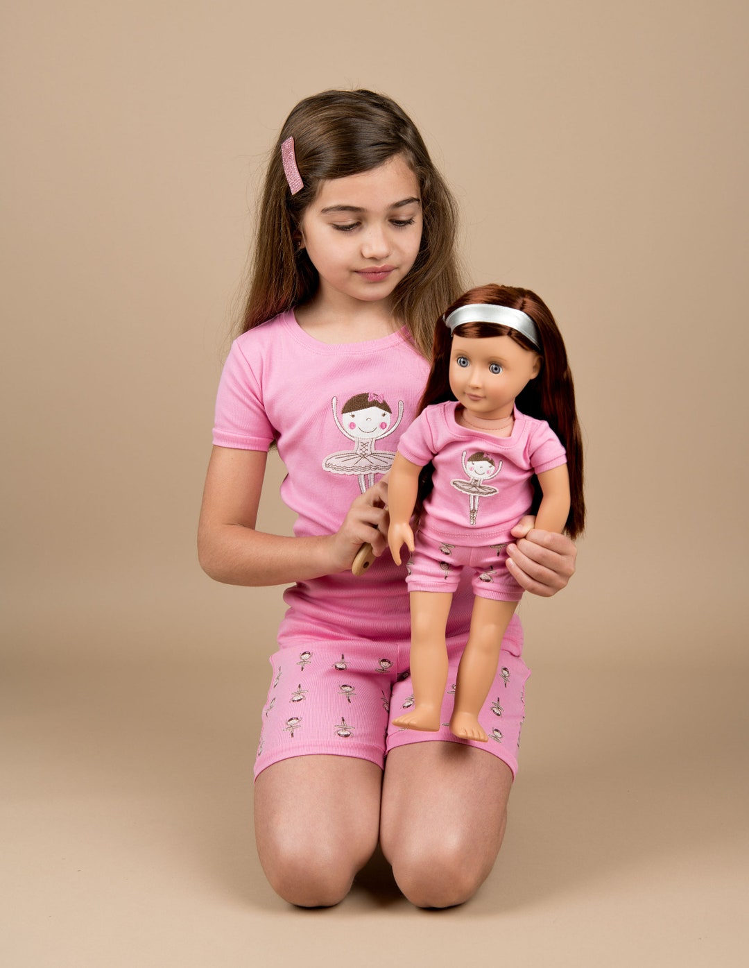 Girl and Doll Matching Pajamas Girl Matching Pjs Doll Pajamas Kids Cotton  Pajamas Girls Summer Pajamas Matching Family 