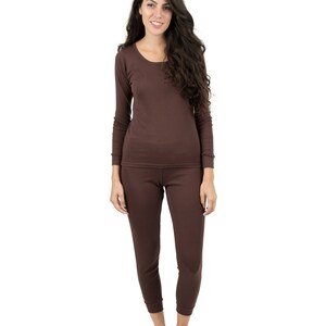 Womens Solid Color Pajamas Womens Neutral Color Pajamas Womens Matching Pajamas Womens Pajamas for Customizing Brown