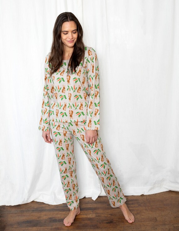 Women s Pajama Women s Cotton Pajamas Rabbit Pajamas Easter Bunny