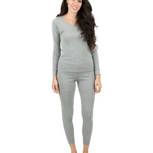 Womens Solid Color Pajamas Womens Neutral Color Pajamas Womens Matching Pajamas Womens Pajamas for Customizing Gray