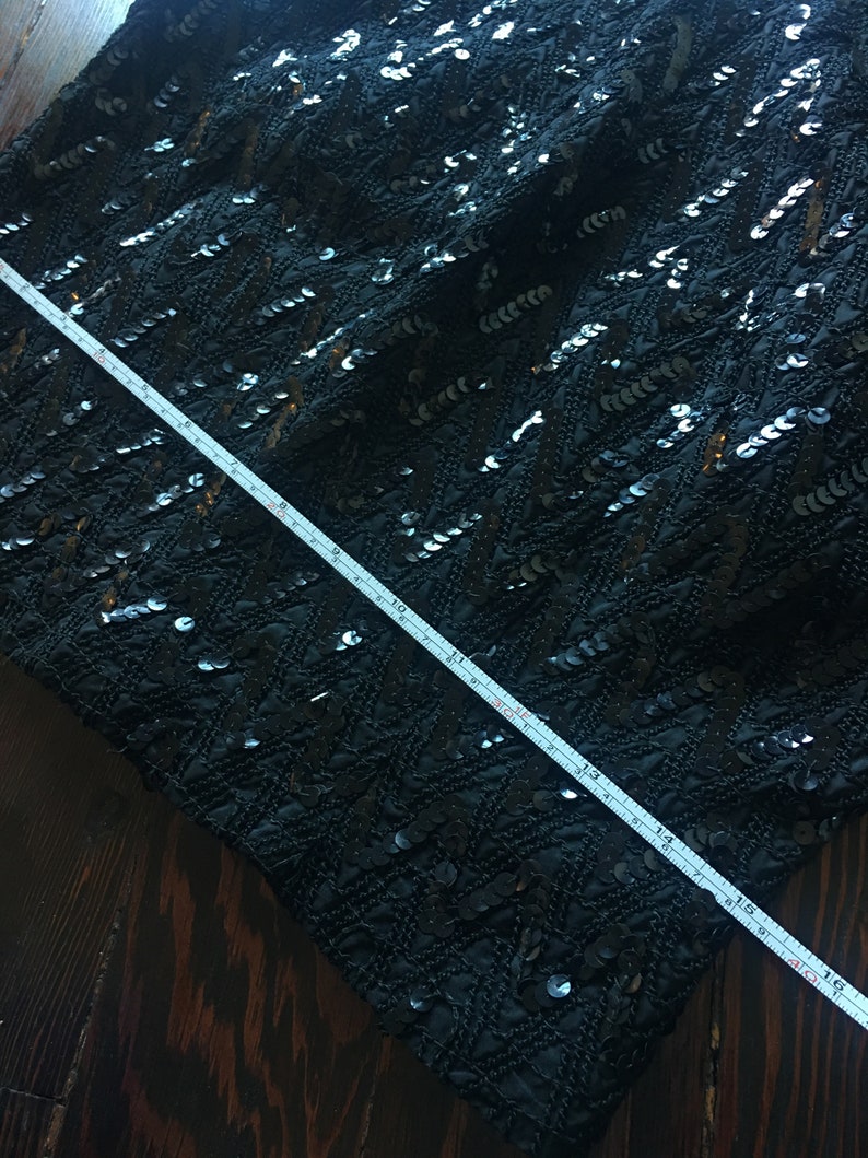 Vintage Black Sequin embroidered Top