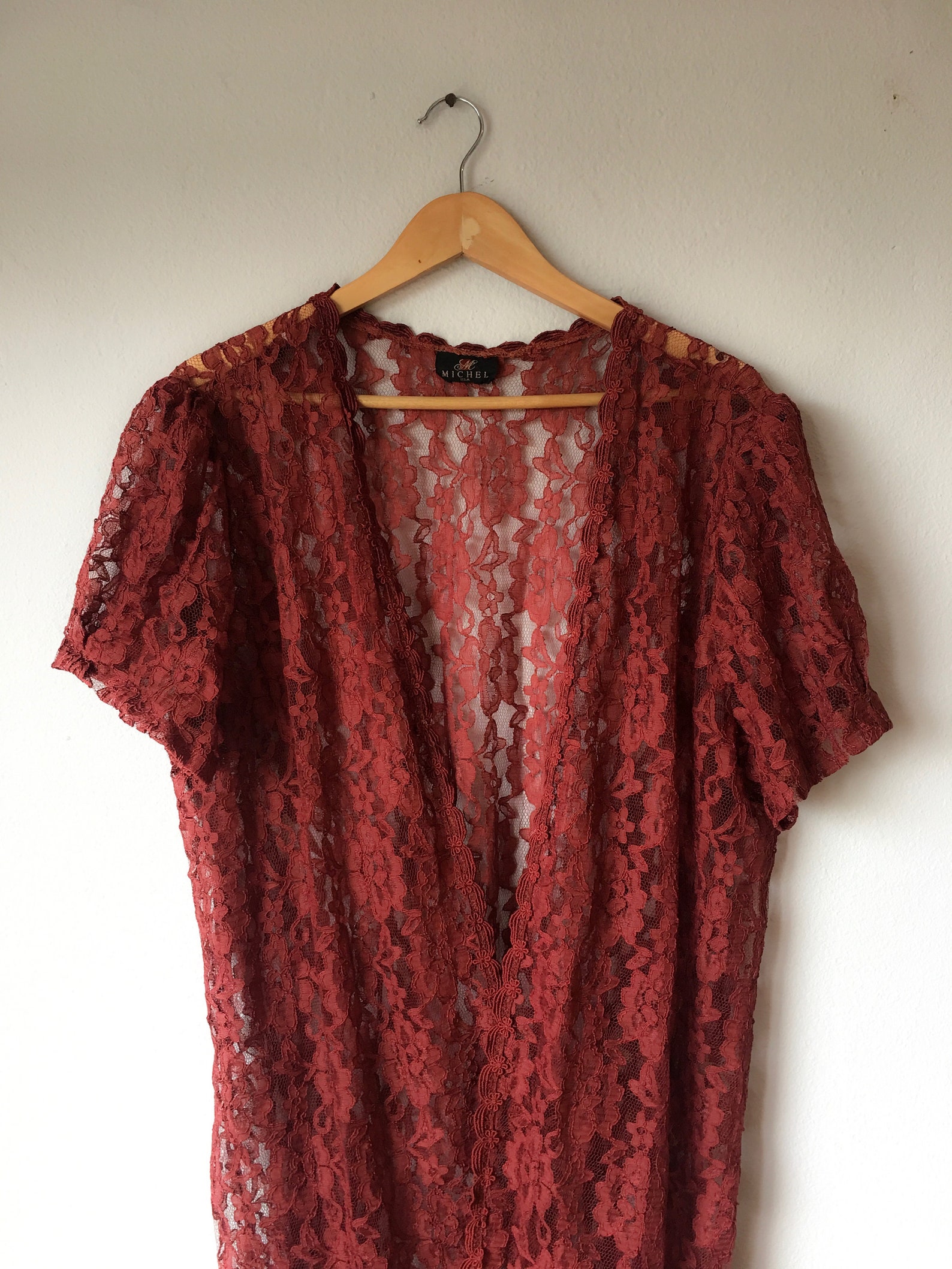 Gorgeous Vintage Crimson Robe - Etsy UK