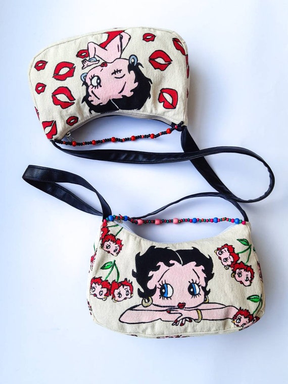 Betty Boop Inspired Mini Cherry Handbag, Mini Purse, Y2k Betty Boop Inspired Mini Cherry Handbag, Mini Purse, Y2k