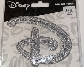 Disney Glitter Letter D Iron On Patch