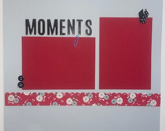 Moments 12x12 Premade Scrapbook Page Layout