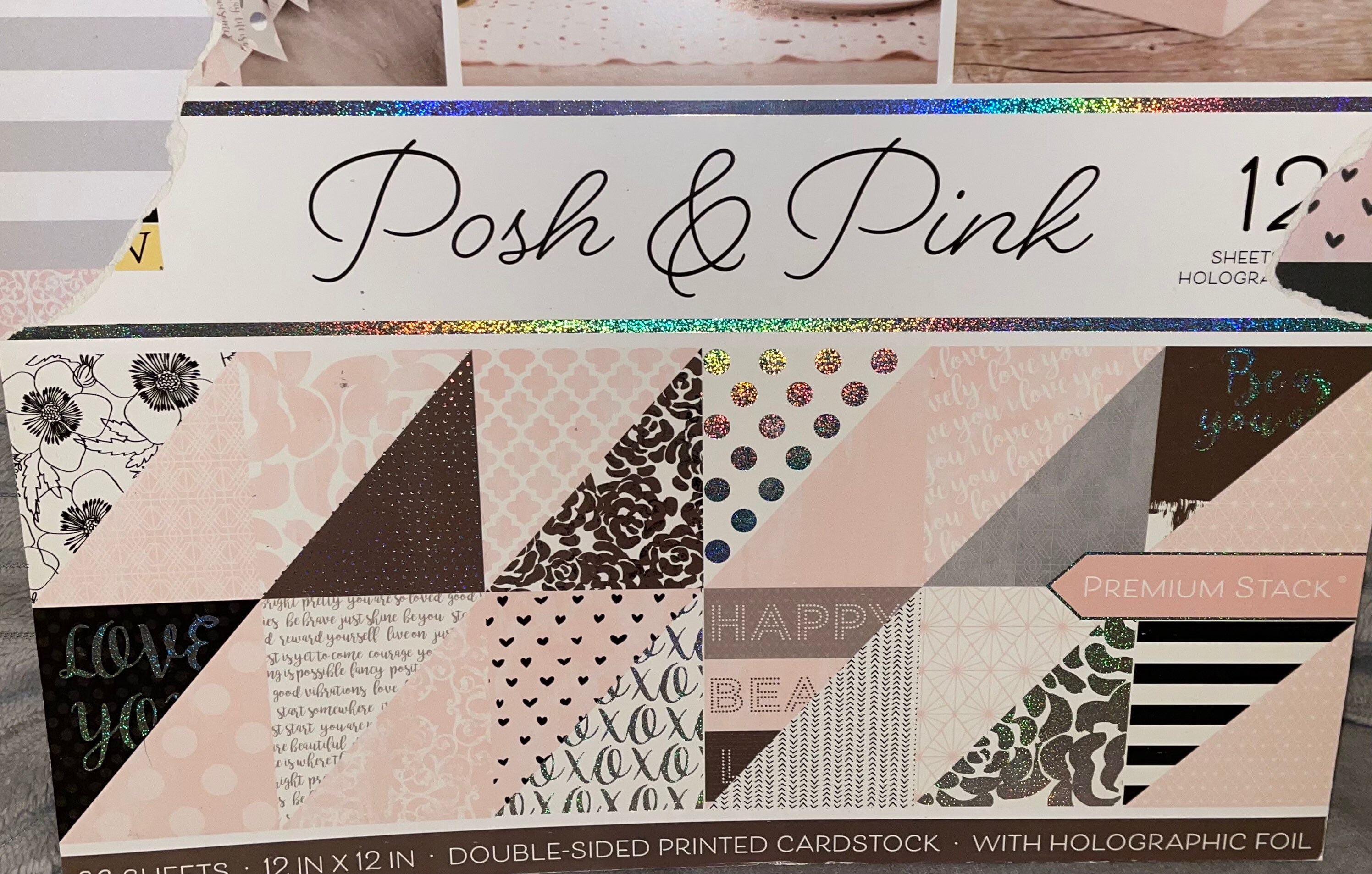 Posh & Pink 12x12 Scrapbook Paper DoubleSided Cardstock Etsy