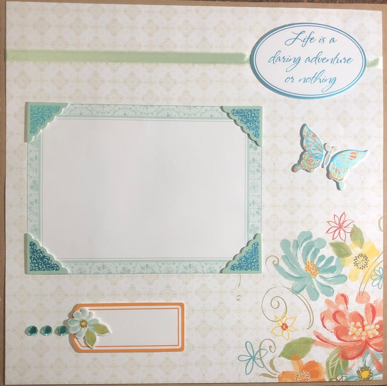 12x12 Premade Scrapbook Layout Page