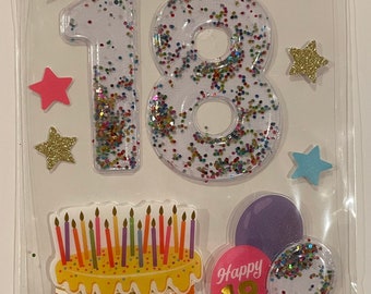 18th Birthday Scrapbook Stickers Cards Layouts Crafts Dimensional