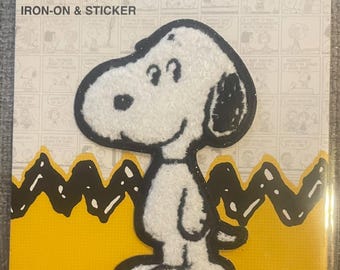 Snoopy Chenille Iron On Patch Peanuts
