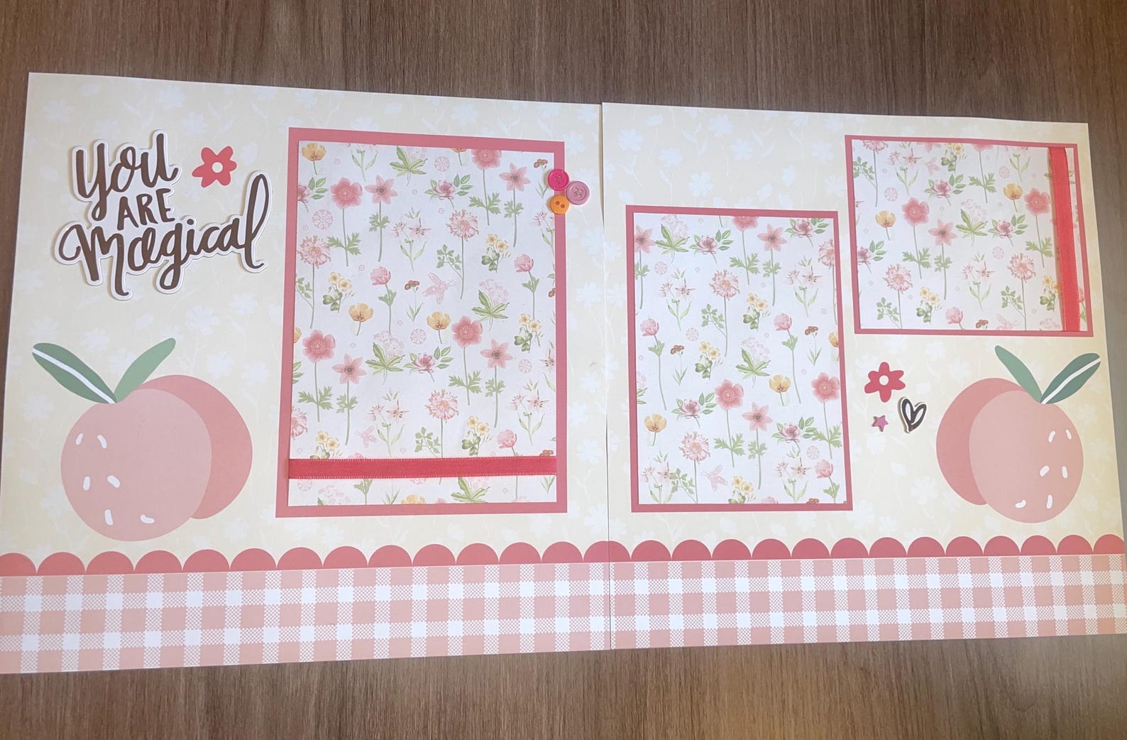 You Are Magical 12x12 Premade Scrapbook Page Layout Baby Girl - Etsy