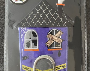 Haunted House Interactive Applique Iron On Patch Halloween