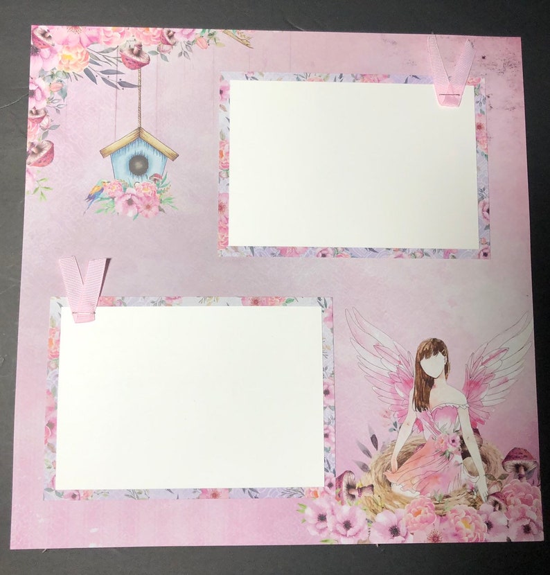 Fairy Garden 12x12 Premade Scrapbook Page Layout Etsy