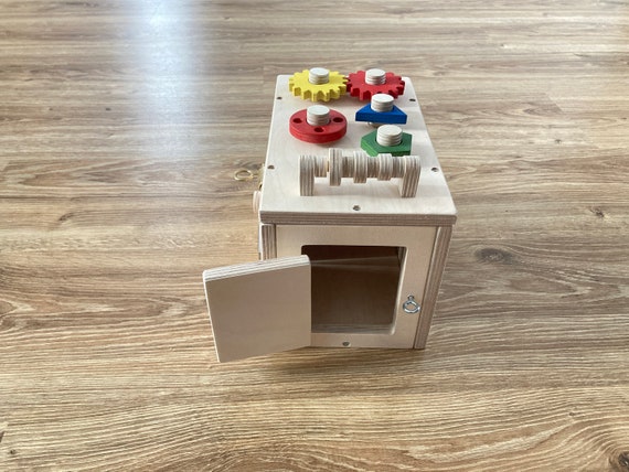 Lock box wooden activity toy sales