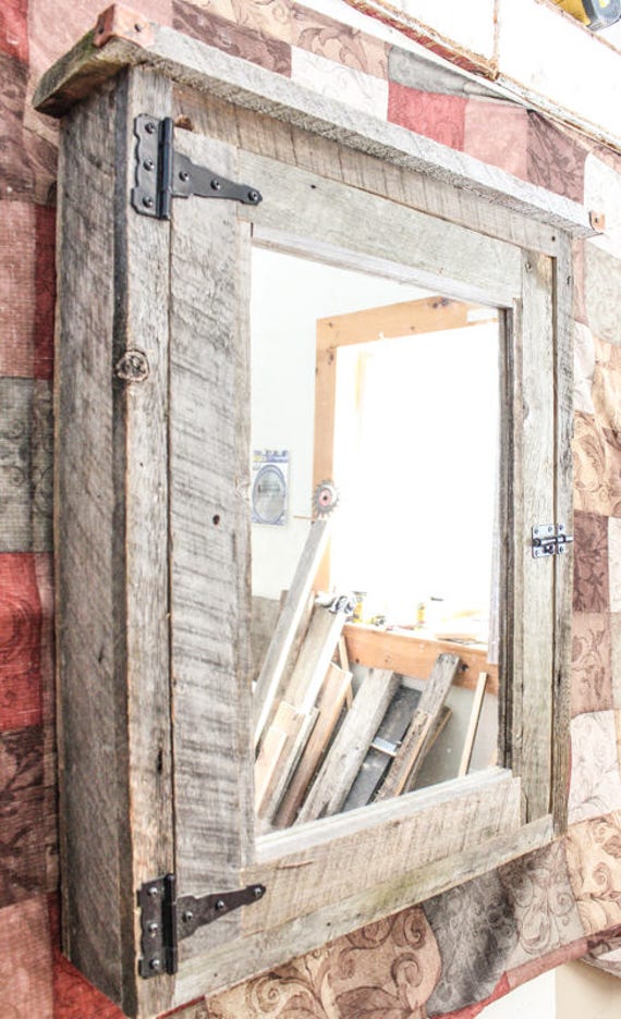 Handmade Medicine Cabinet With Mirror Etsy