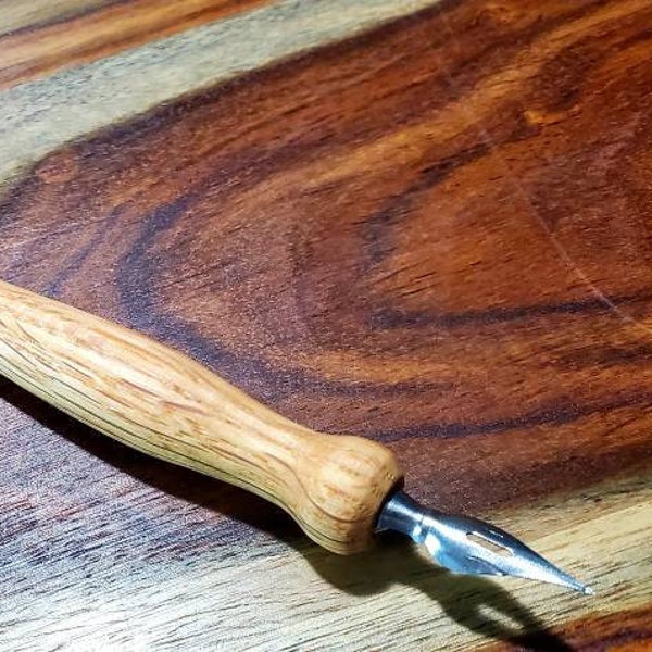 Handmade Oak Drawing/ Calligraphy Dip Pen