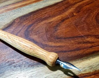 Handmade Oak Drawing/ Calligraphy Dip Pen