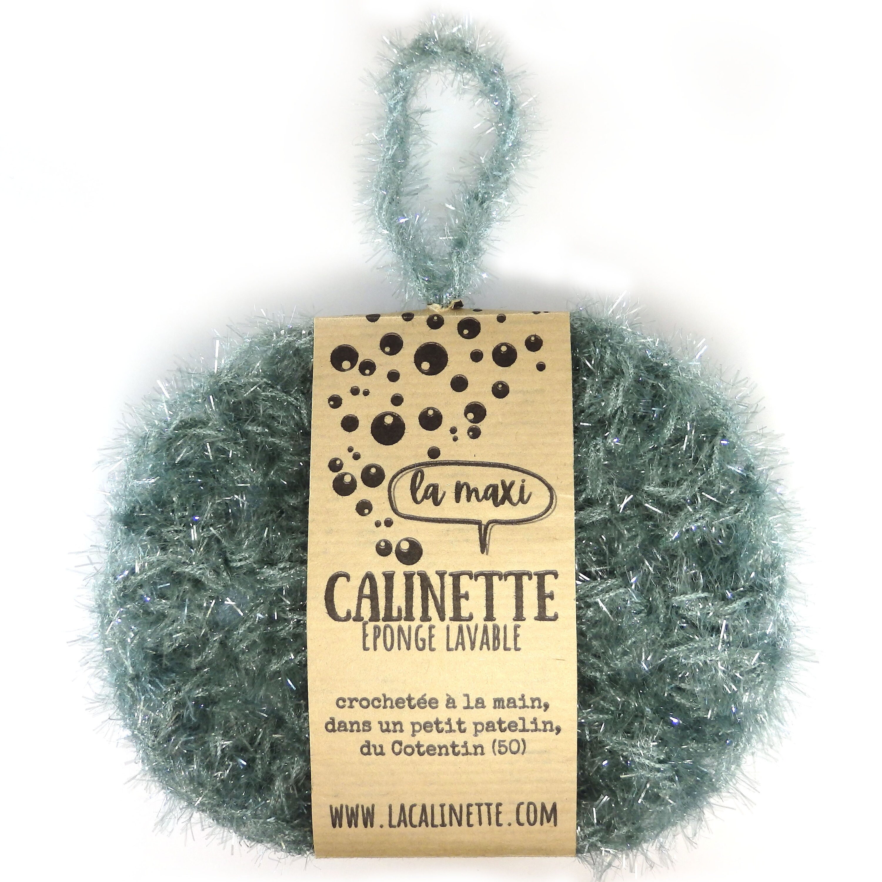 La Maxi Éponge Lavable La Calinette Verte Eucalyptus