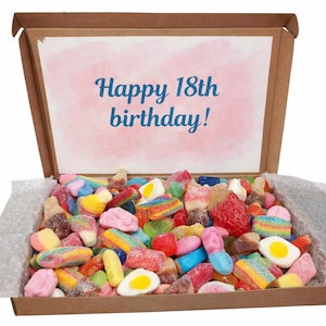 18th Birthday sweet box, pick and mix, letter box gifts,