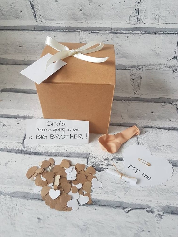 personalised gift box You're going to be a BIG BROTHER balloon in a box