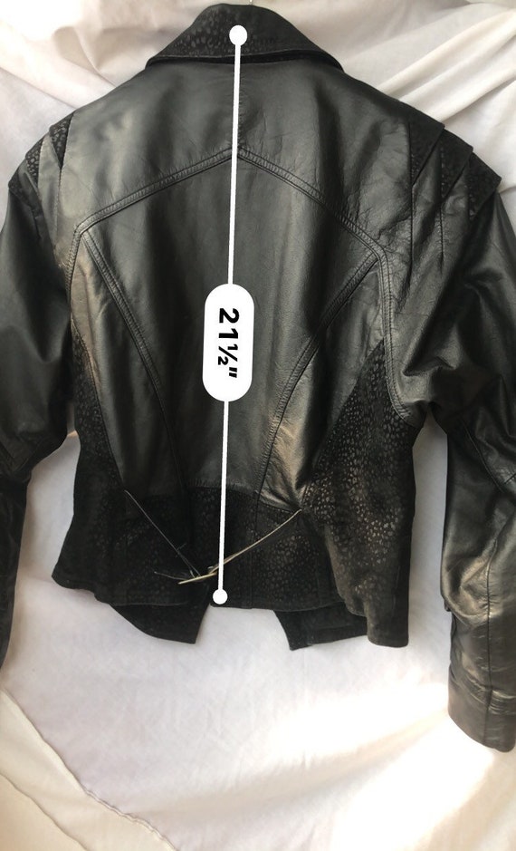 1980s  genuine leather bomber  jacket, Lucky Leat… - image 9