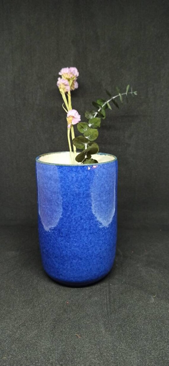 Vase Bleu et Blanc en Céramique
