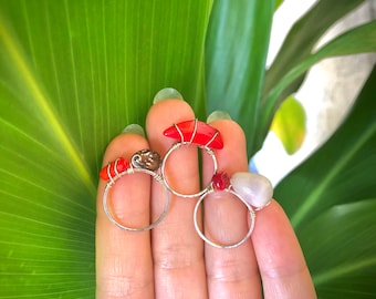 Red Coral Rings