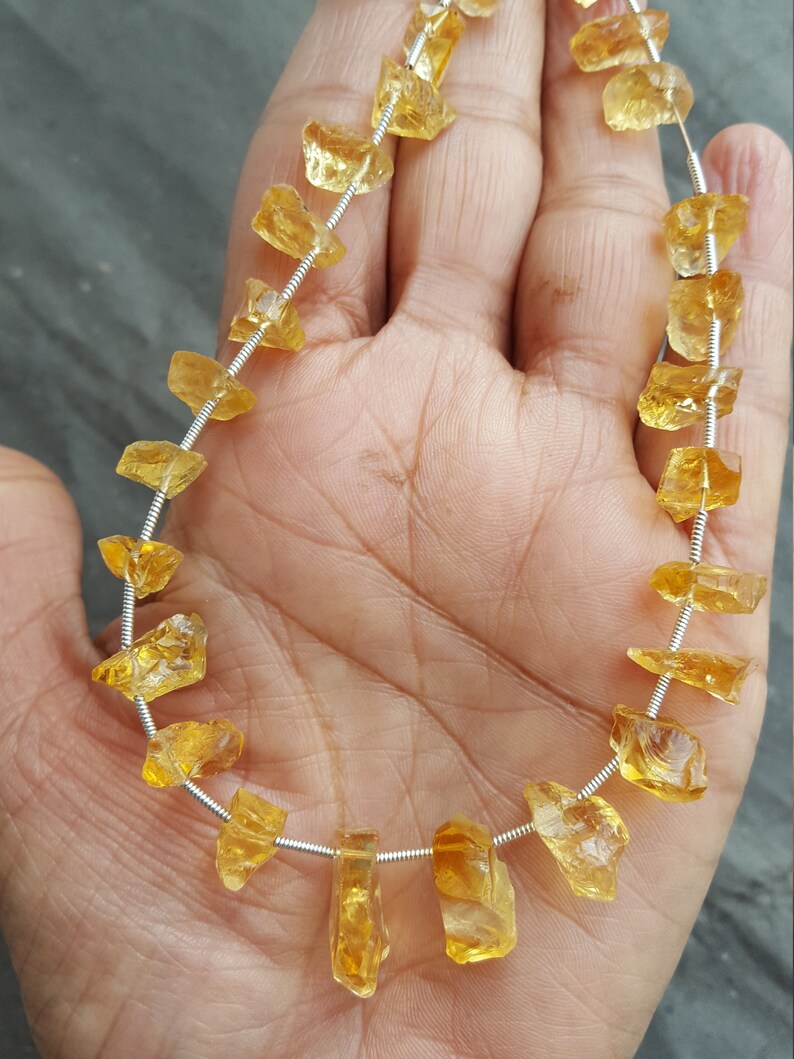 50/%off~~Newly Listed~~~ Natural Gold Citrine rough ~~~ Side drill~~~25 Pieces~~ 100 Carat~~~8-10 MM~~ Jewelry Making~~~ Wholesale price