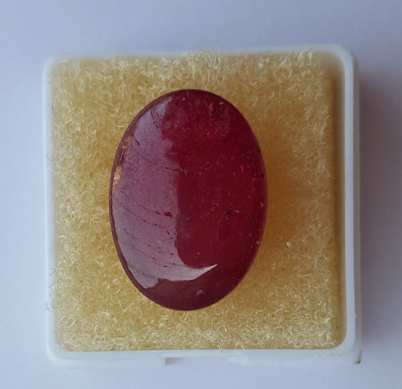 Precious Ruby Gemstone Red Color Oval Shape 13 X 18 X 7 Mm 21 Carats Brilliant Colour Natural Gemstone Jewlrymaking Cabochons Craft Supplies Tools Vadel Com