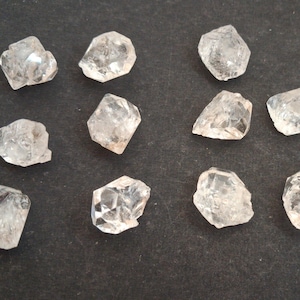Newly Listed----- White Herkimer Diamond Nuggets-----Clear Quartz Nuggets----- undrill----10-12 MM---- 11 Pieces-----103 carat---AA Quality