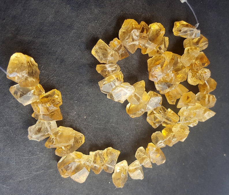 50/%off~~Newly Listed~~~ Natural Gold Citrine rough ~~~ Side drill~~~~ 50 Pieces~~~~ 171 Carat~~~ 7-8 MM~~ Jewelry Making~~~ Wholesale price
