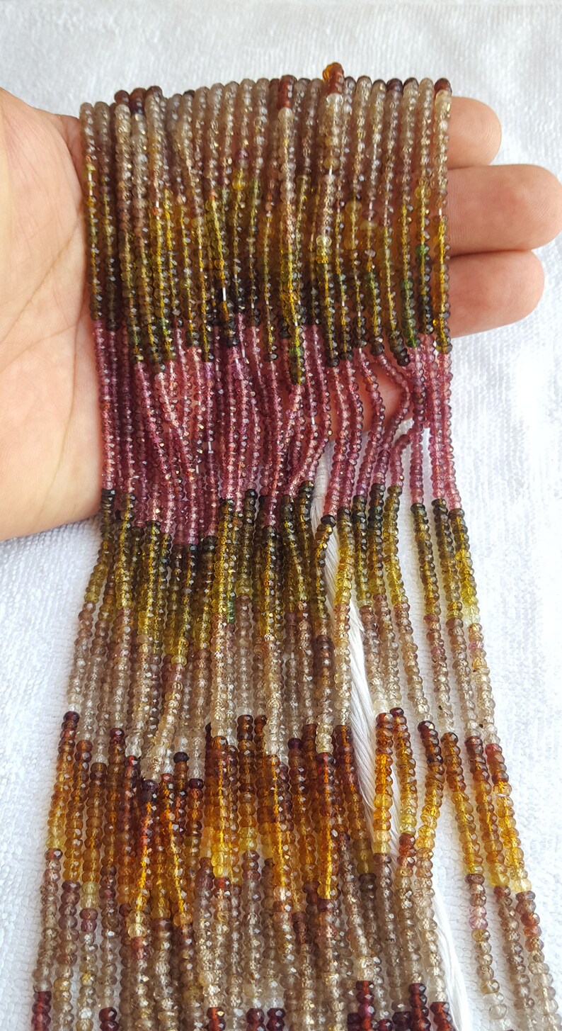 Quality 50/%off ~~ Newly Listed ~~~ Natural Tundra Sapphire beads~~~~ faceted rondelle ~~~ 1 Strand~~~~3.5 MM ~~~ 13 inches~~~ AAA