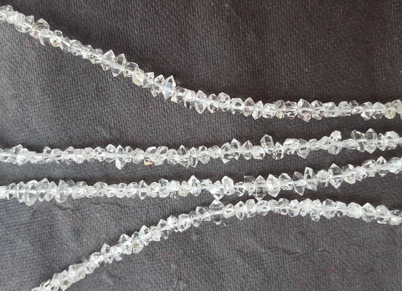 Pieces~ Sparkly Nuggets ~~1 Strand~~~~16 inches. Newly Listed ~~~Clear White Herkimer Diamond Nuggets~~ Clear Quartz Nuggets~~~3-4 MM~~180