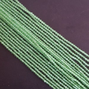 Newly Listed  ~~~ Green Chalcedony Beads ~~~1 Strand~~faceted rondelle ~~~~~center Drilled~~~ 14 inches~~~ 2.5 MM~~~ Jewellery