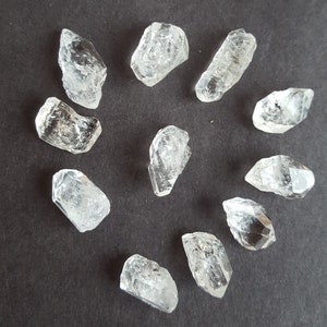 Newly Listed ~~~ White Herkimer Diamond Nuggets ~~~ Clear Quartz Nuggets ~~~ undrill ~~~ 10-14 MM ~~~ 11 Pieces ~~~ 68 carat ~~~ AA Quality