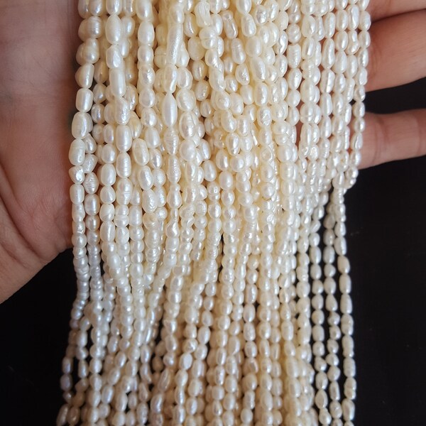 Newly Listed ~~~ Natural Fresh Water Pearls ~~~3.5 mm  ~~~~ Fancy Shape ~~~1 Strand~~~ 13 inches ~~~~ Wholesale price