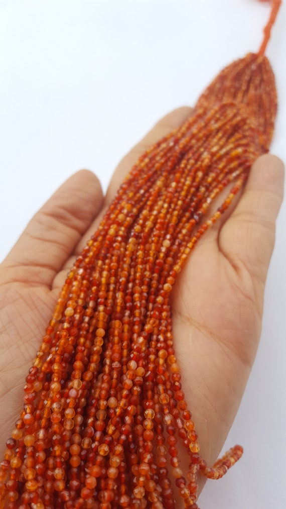 Buy Shaded Carnelian Smooth Rondelle Beads 3-5 Mm Carnelian Rondelle Shape Beads 18 Inch Natural