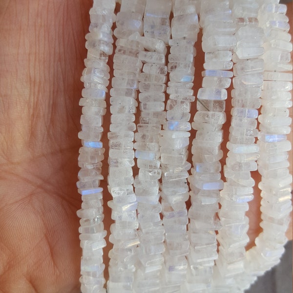 50% off ~~ Newly Listed  ~~~ Natural White Rainbow~~~~Smooth Square Heishi beads~~ 6-7 MM ~~~ 8 inches long strands~~ Wholesale price