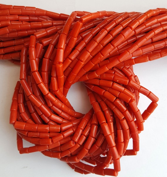Coral tube beads discount